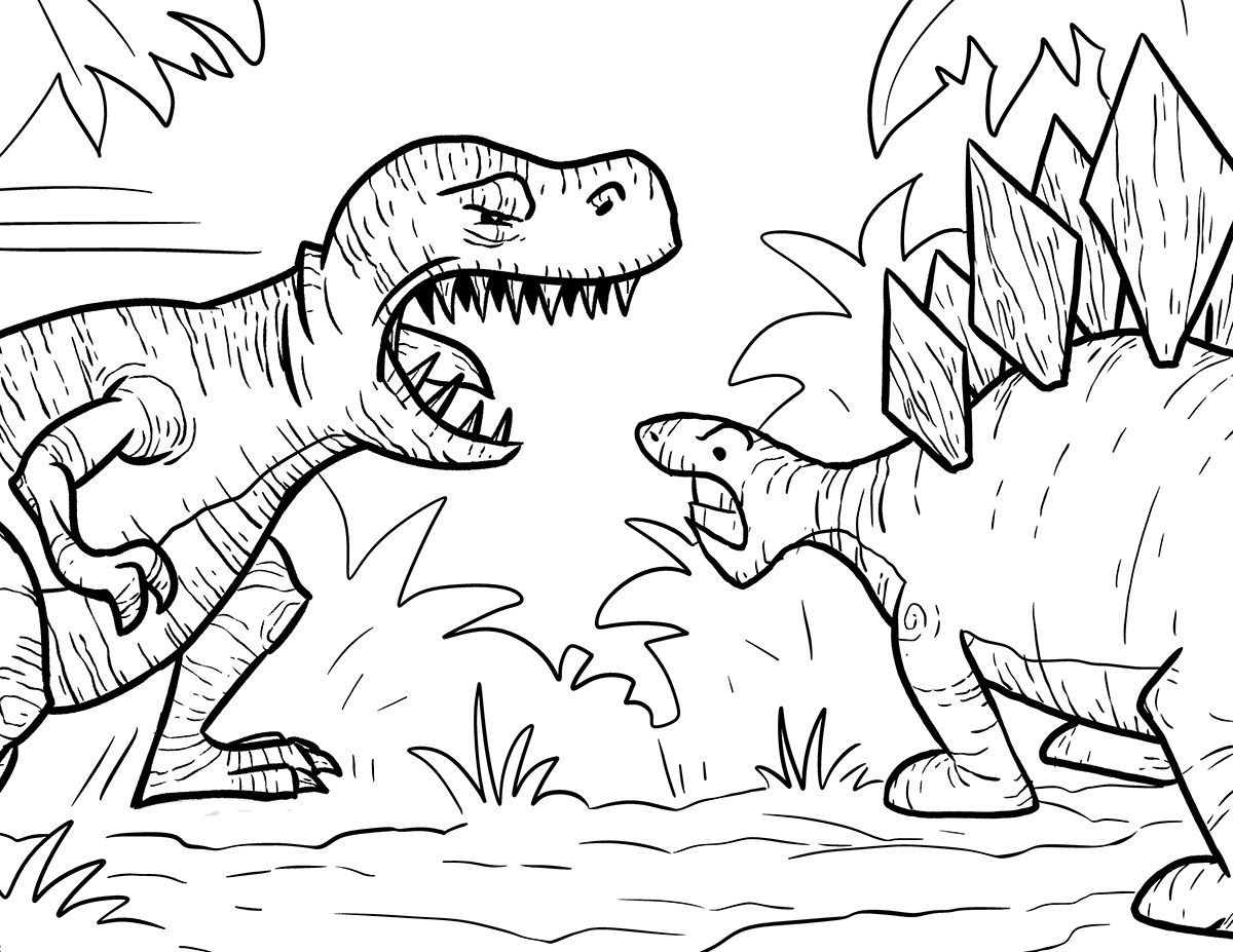 t rex dinosaurs coloring pages - photo #7