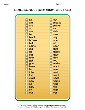 word activities Activities Dolch Gallery sight Words dolch of Lists  printable Games Sight free Worksheets
