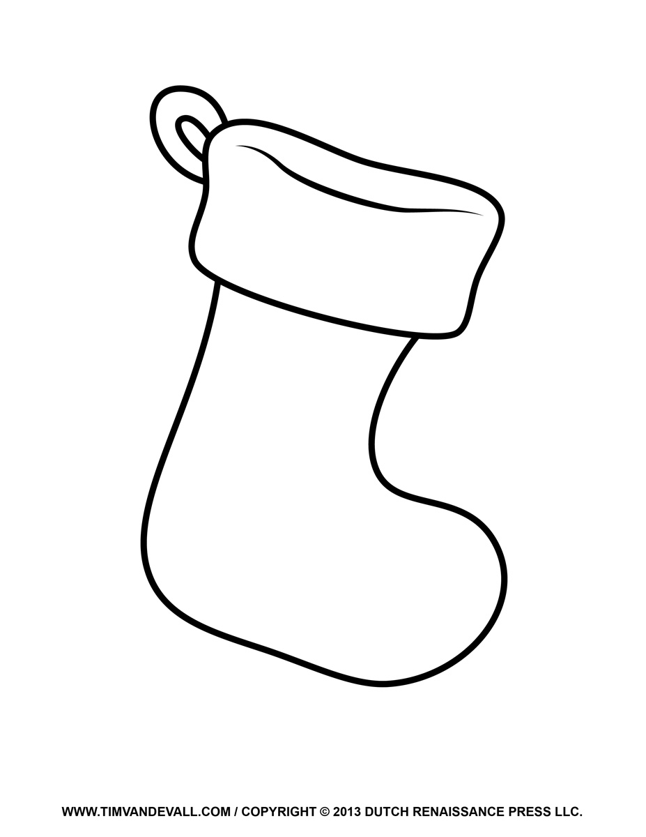 Paper Christmas Stocking Templates