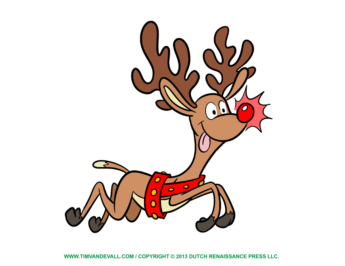 clipart rudolph red nosed reindeer - photo #44