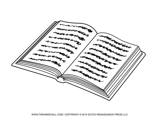free book clipart black and white - photo #6