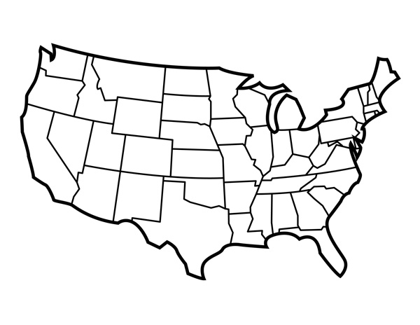 United States Blank Template