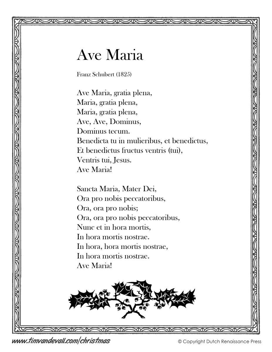 Ave Maria Latin Words 67