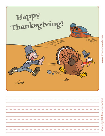 Writing Template For Thanksgiving