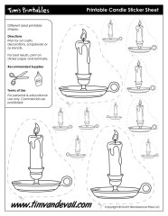 Free Printable Candle Templates Shapes Printable Stickers