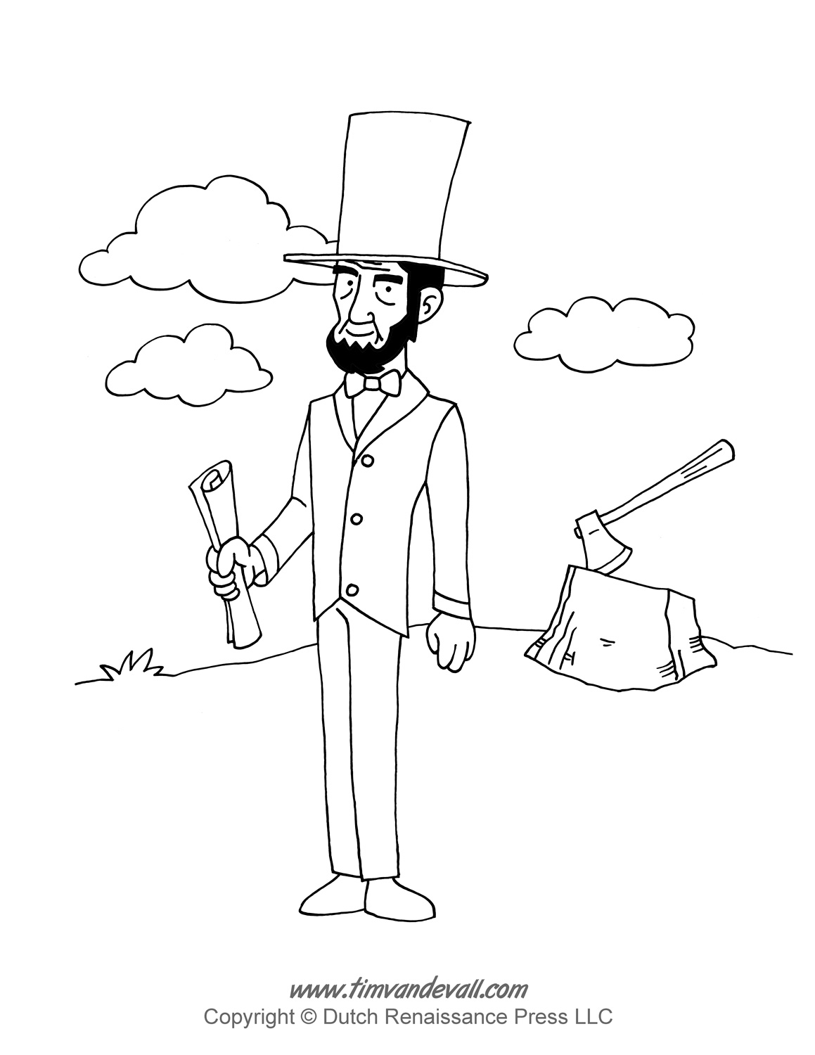 abe lincoln coloring pages with facts - photo #13