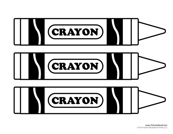 free black and white crayon clipart - photo #9