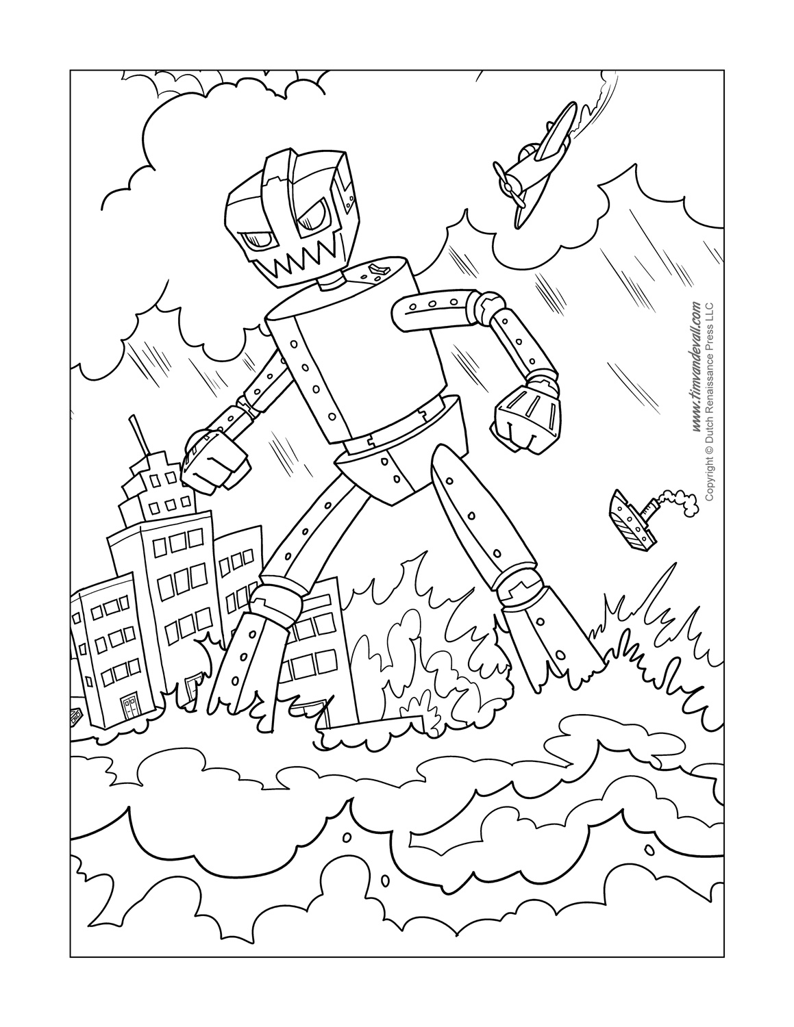 Printable Robot Coloring Pages | Coloring Pages for Kids