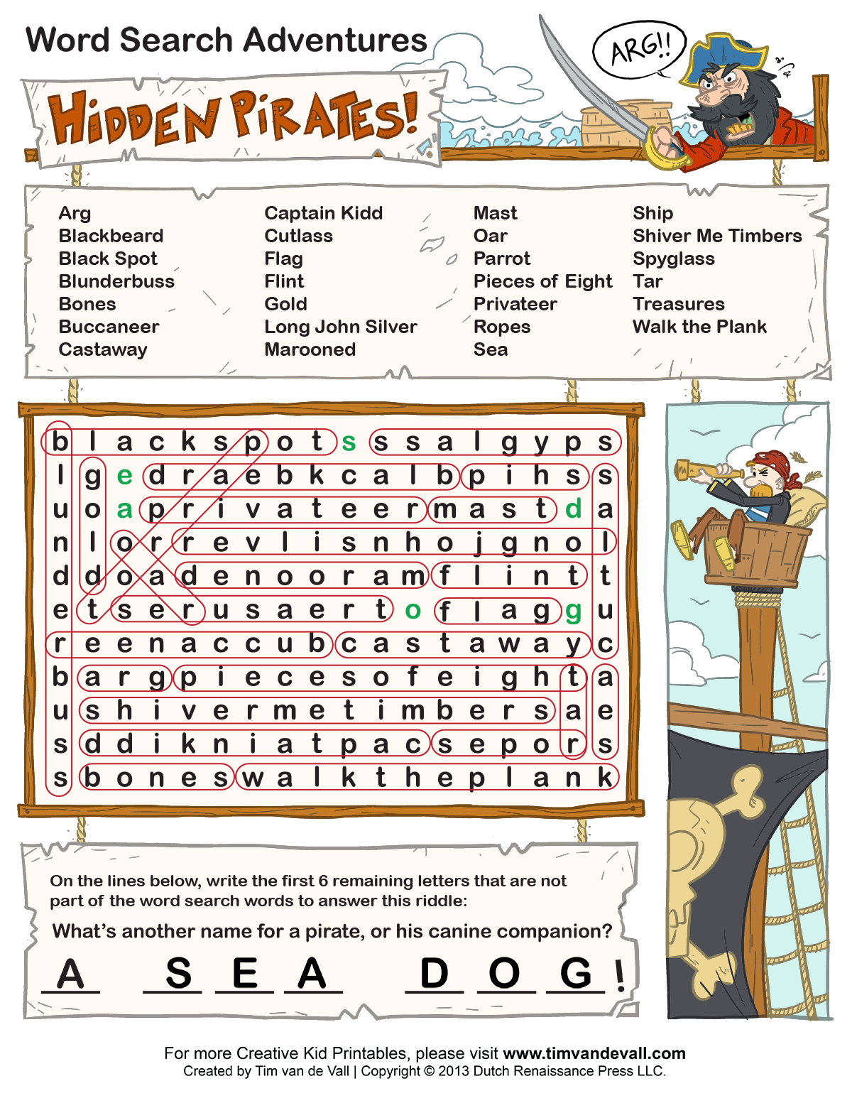 French Nature Vocabulary Word Scramble Puzzle