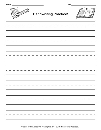 Blank Writing Paper For Kids 1