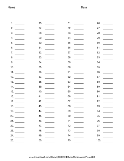 Free Answer Sheet Templates PDF For Multiple Choice Tests