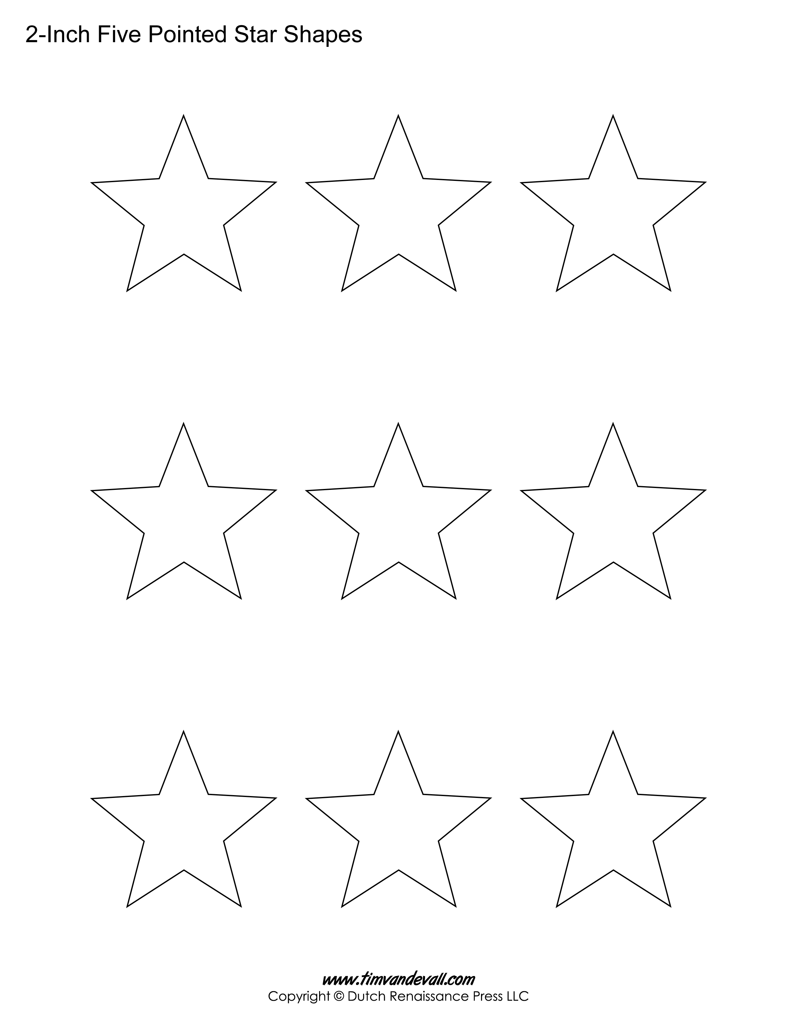 5 Pointed Star Template