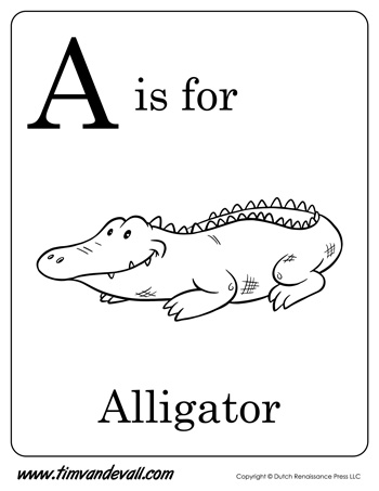Crocodile Preschool Coloring Sheets 9