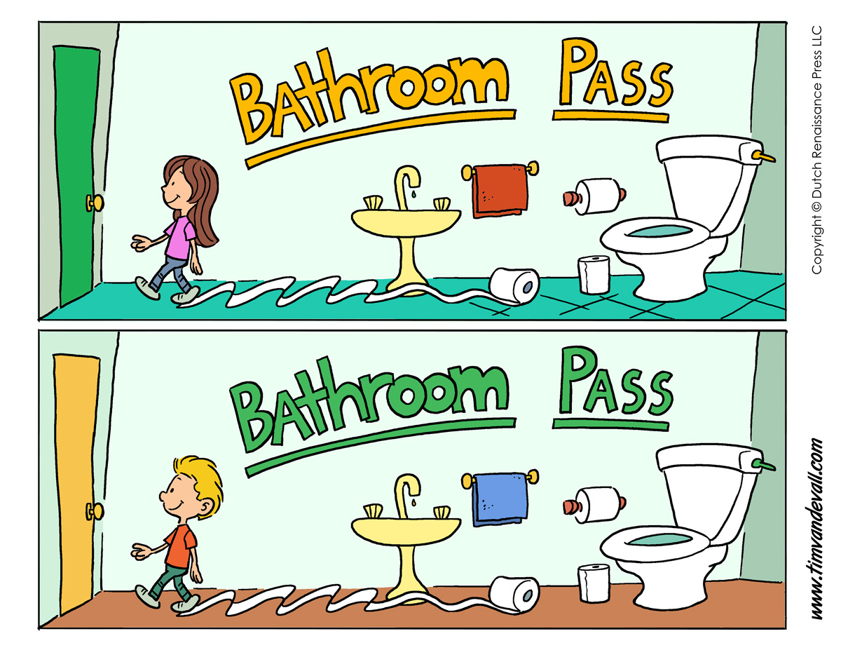 Printable Bathroom Pass Template