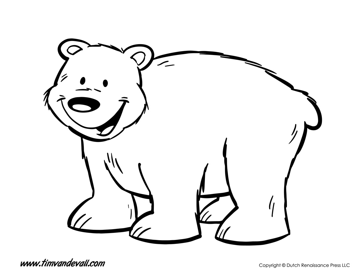 bear-coloring-page - Tim's Printables