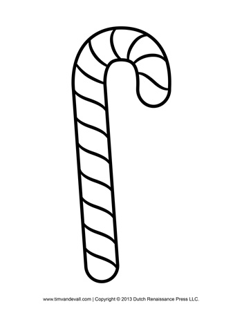 Candy Cane Template - Tim's Printables
