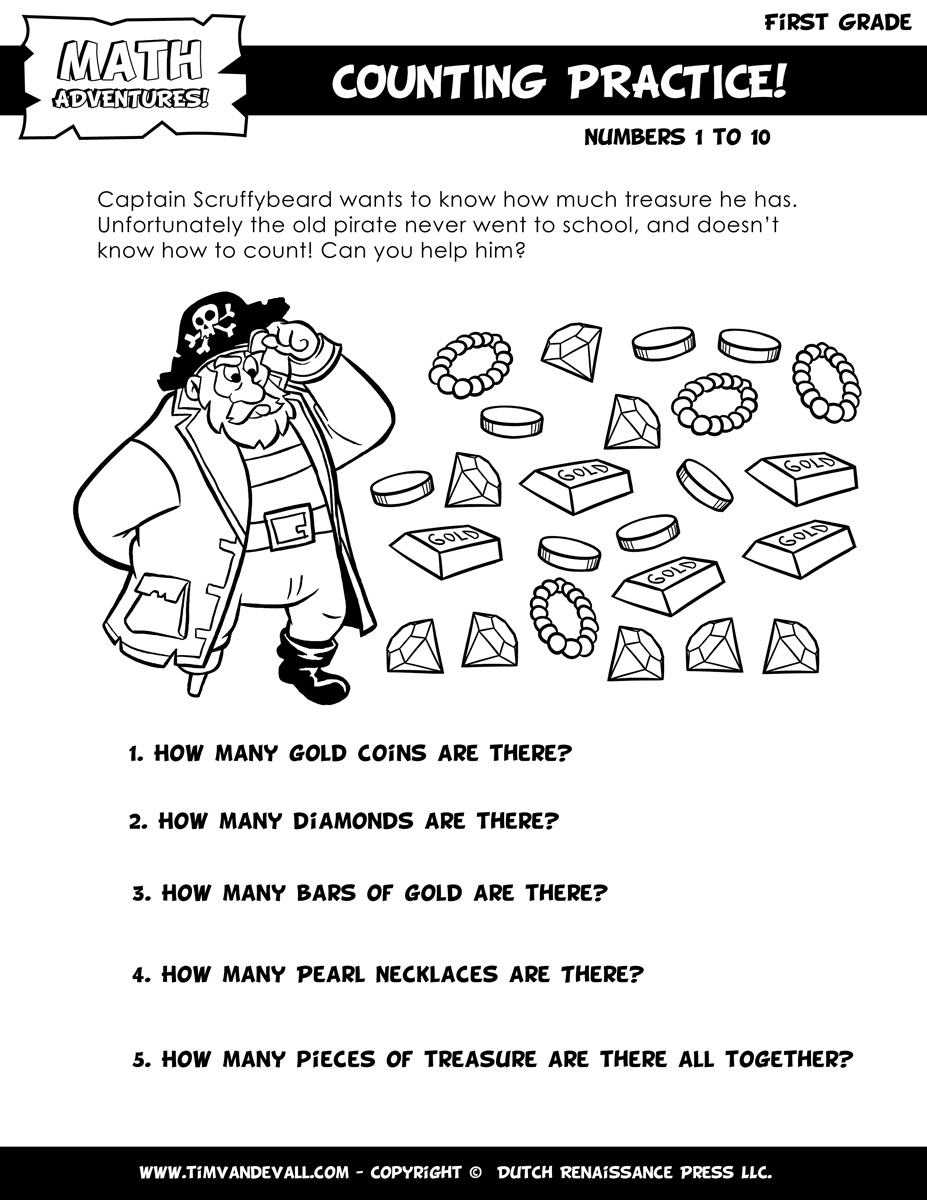 Counting Numbers Worksheet - Tim's Printables