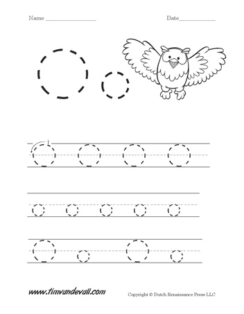 Letter O Worksheet 01 Tim S Printables