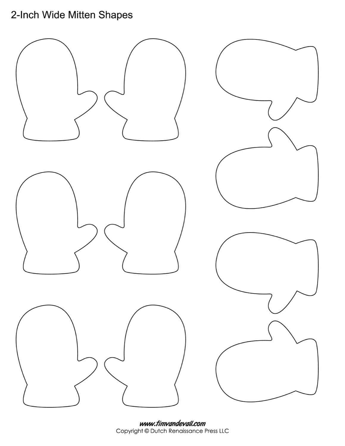 Mitten shapes for kids Mitten shapes for kids