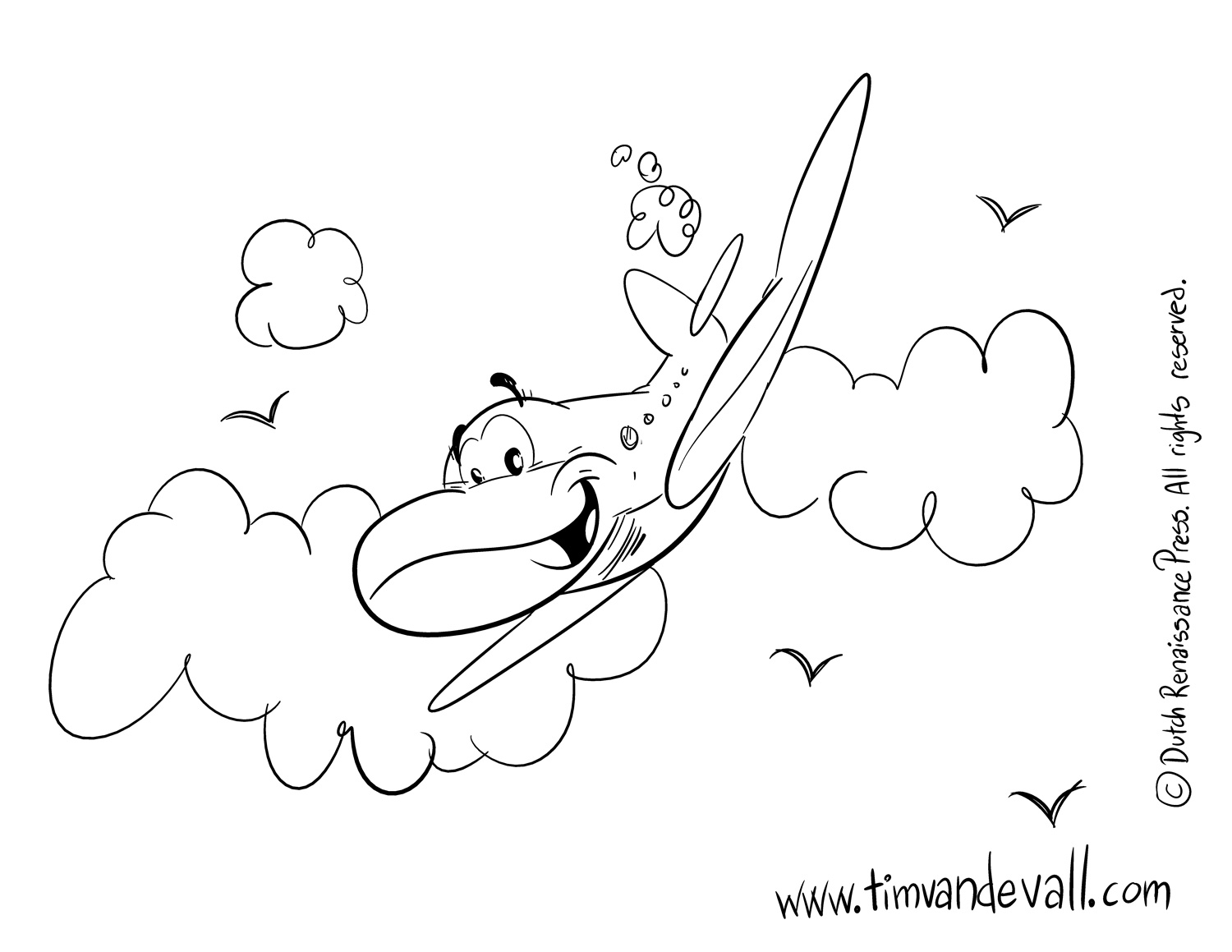 Airplane Coloring Pages - Tim's Printables