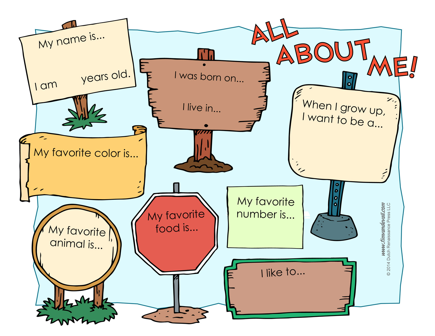 All About Me Worksheet All About Me Printable