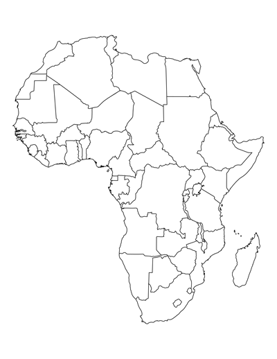 Africa Map Blank 9