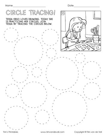 circle tracing worksheet tims printables