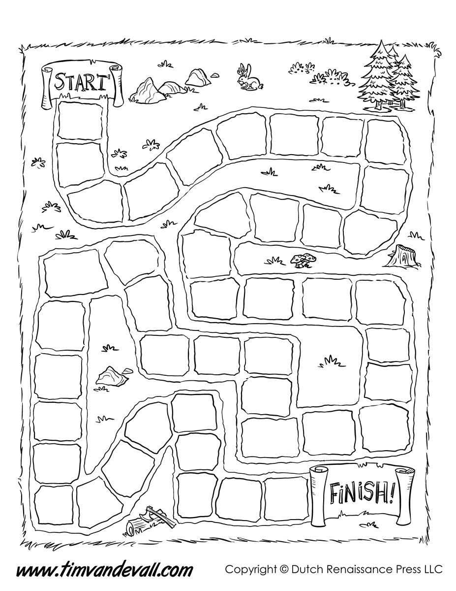 Game Board Template - Tim's Printables