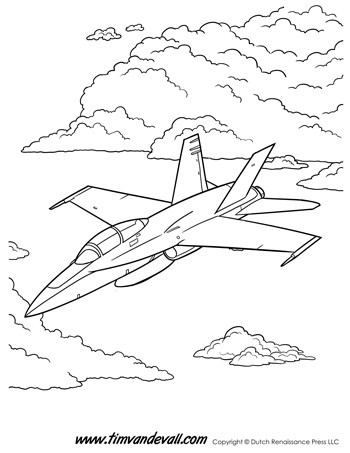Jet Coloring Page - Tim's Printables