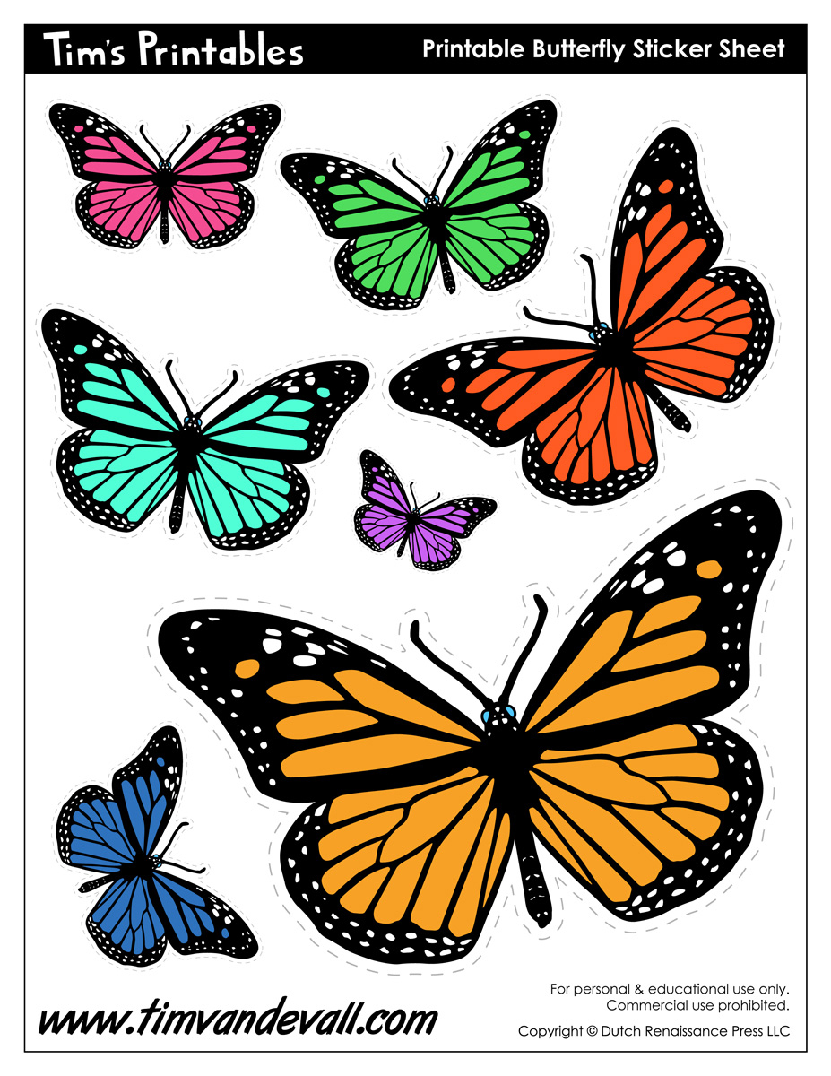 Printable Butterflies Tim s Printables