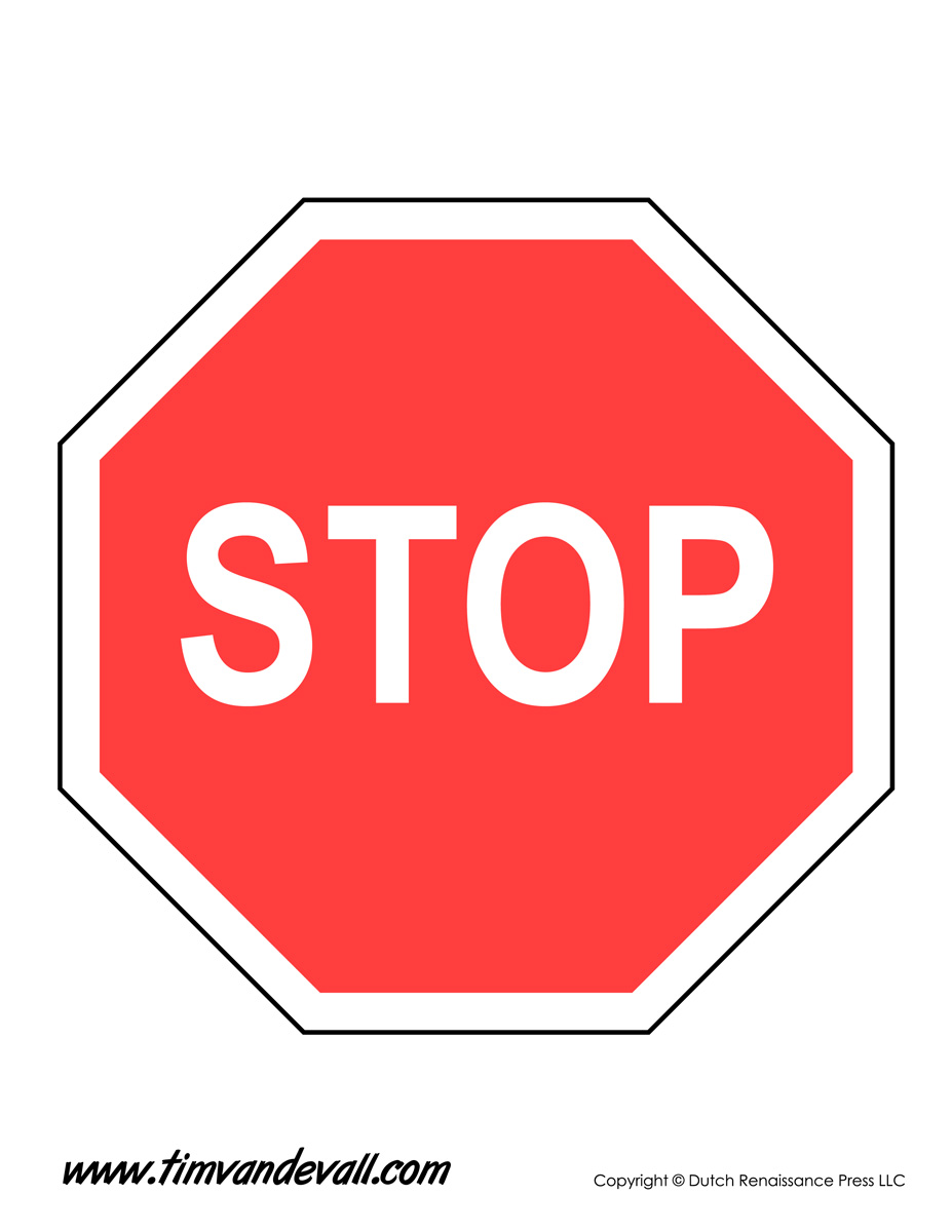stop sign template tims printables