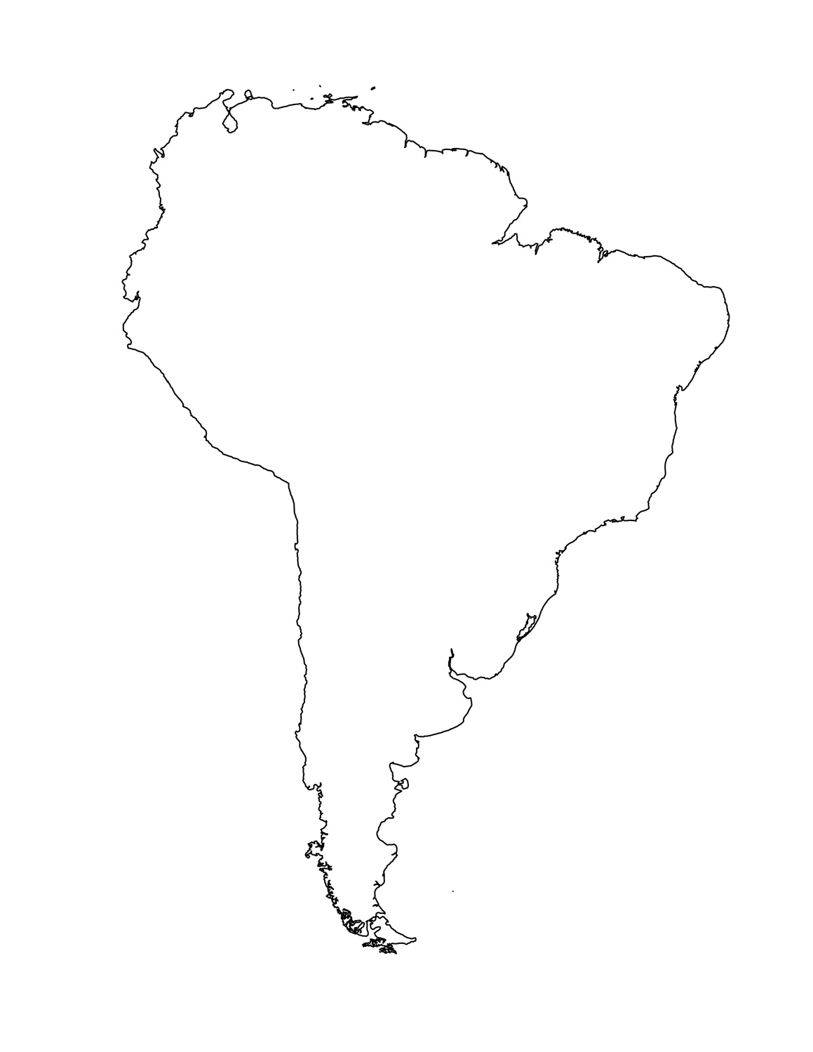 Unlabeled Map Of Central America