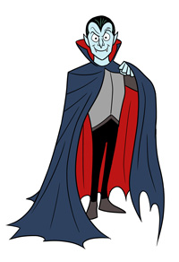 Vampire Coloring Pages | Dracula Coloring Page